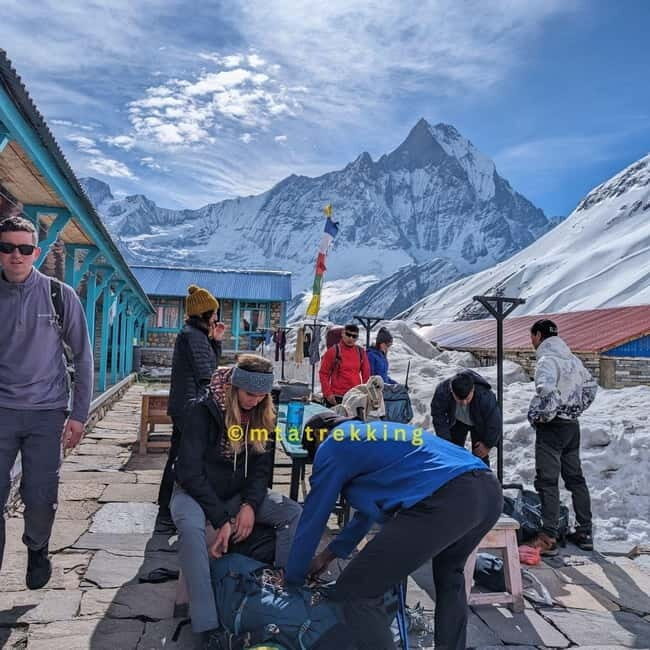 5-Day Annapurna Base Camp Trek with Natural Hot Springs - Day 4: Explore Annapurna Base Camp, then descend to Bamboo