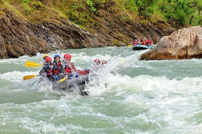 A Day Rafting Tour to TRISHULI RIVER - The rafting experience: bouncy rapids, whitewater energy, and changing conditions