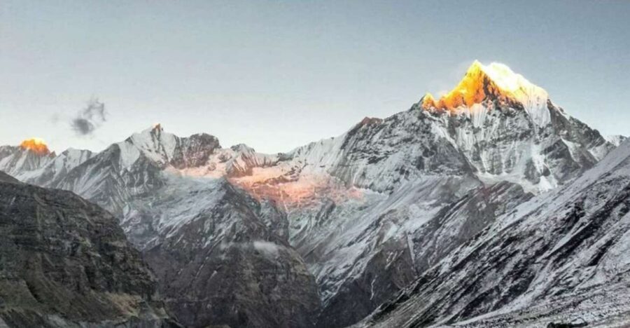 Annapurna Base Camp Heli Tour - The 30-minute tea and photos moment at Base Camp