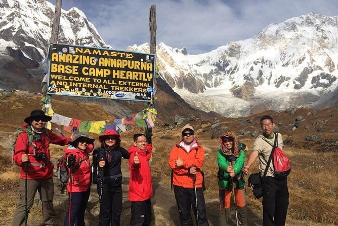 Annapurna Sanctuary Trek - 14 Days - Bamboo to Deurali: damp bamboo cold, Hinku Cave, and Dhaulagiri getting closer