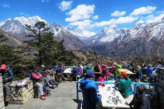 Everest Experience with Overnight Stay at Hotel Everest View - Day 1: Hotel Everest View at Syangboche and that outdoor breakfast