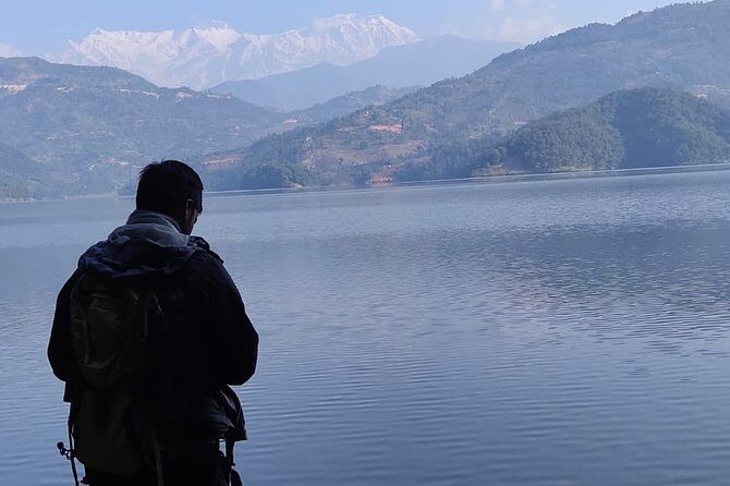 Explore Pokhara City in Sharing Bus - Final stop: the big natural lake time to close the loop
