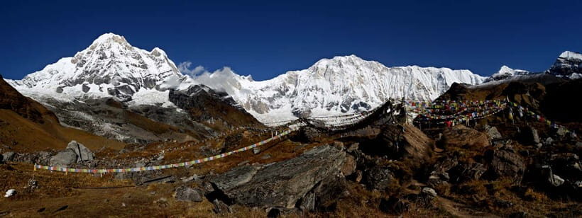Helicopter tour to Annapurna Base Camp from Pokhara -1 Day - Modi River Valley and Rhododendron Forests: The Color Below the Peaks
