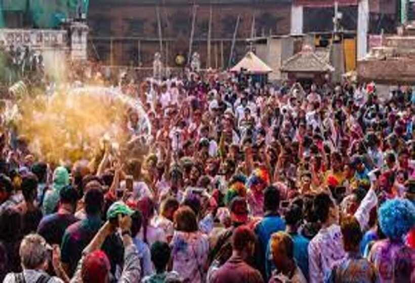 Kathmandu Durbar Square | Holi Festival Celebration 2 March - Colors, music, dancing, and what to do when it gets chaotic