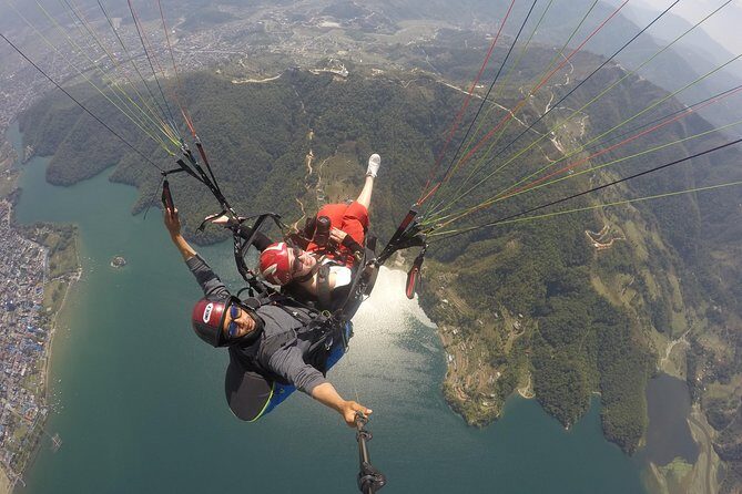Paragliding - Pokhara from above: lakeside views and Annapurna foothills